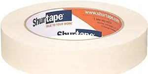 Shurtape CP-105 General-Purpose Grade Crepe Paper Masking Tape: 1 in x 60 yds. (Natural) - OEM
