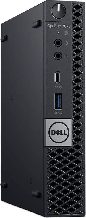 Dell Optiplex 7070 MicroTower 16GB 256GB SSD Core i7-9700T 2.0GHz WIN11P, Black