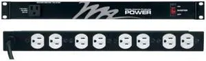 Middle Atlantic Products - PD-915RC-20 - Power Strip, 9 Outlet, (9) NEMA 5-15R, NEMA 5-15P, 20 ft. Cord, 120 V, 15 A,