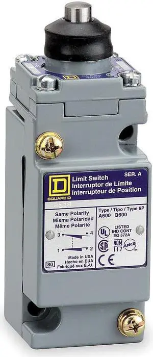 Limit Sw, Top Push Rod Plunger, 1 N.O, 1N.C