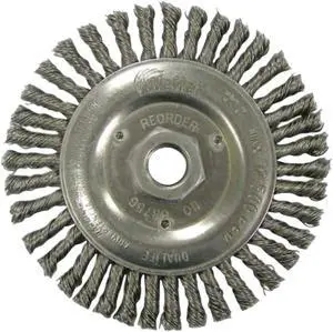 Weiler - 13135 - Weiler 13135 4 Stringer Bead Knot Wire Wheel, 0.020 Stainless Steel, 3/8-24 UNF Arbor