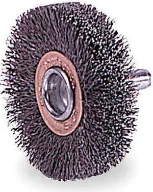 WEILER 93040 RaDial Crimped Wire Wheel Wire Brush, Stem