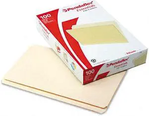 Pendaflex Essentials File Folders Straight Cut Top Tab Legal Manila 100/Box 753