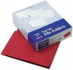 Pendaflex Reinforced End Tab Expansion Folder Two Fasteners Letter Red 50/Box