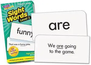 Trend Skill Drill Flash Cards, 3 X 6, Sight Words Set 1 T53017