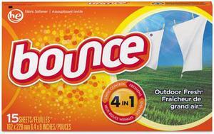 Fabric Softener Sheets, Outdoor Fresh, 15/Box, 15 Box/Carton 95860CT