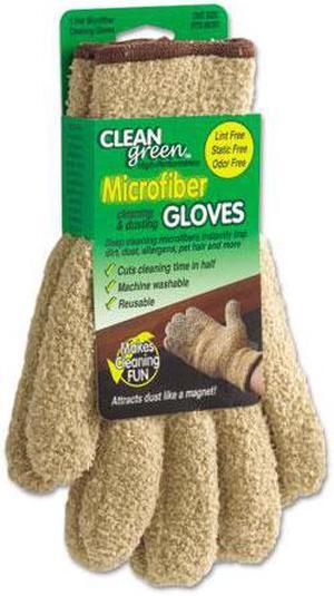 Master Caster CleanGreen Microfiber Cleaning and Dusting Gloves Pair 18040