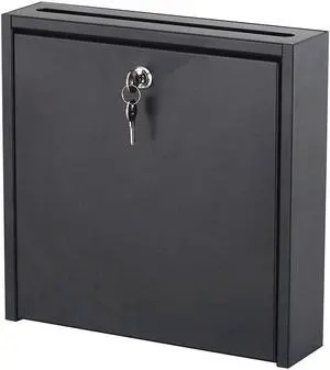 SAFCO Products 4258BL 12 x 12 x 3 in. Wall-Mountable Interoffice Mailbox, Black
