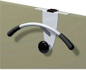 Over-The Panel Garment Partition Valet, Silver/Black, 15 1/2 X 6 X 7 1