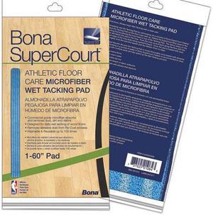 Bona AX0003499 Supercourt Athletic Floor Care Microfiber Wet Tacking Pad, 60 Inch , Light/Dark Blue
