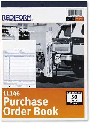 Rediform Purchase Order Book 8 1/2 x 11 Letter Two-Part Carbonless 50 Sets/Book