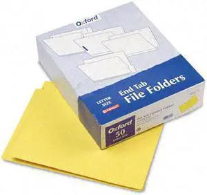 Pendaflex Reinforced End Tab Expansion Folders Two Fasteners Letter Yellow 50