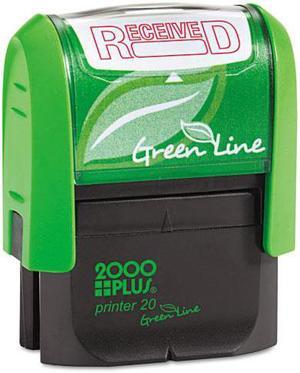 Cosco 2000plus Green Line Message Stamp, Received, 1 1/2 X 9/16, Red 098372