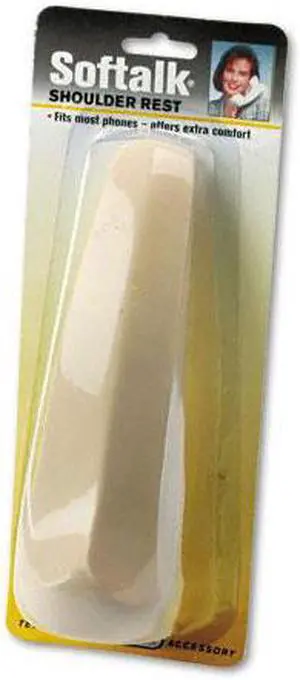 SOFTALK 105 Standard Telephone Shoulder Rest, 2-5/8W x 7-1/2D x 2-1/4L, Ivory