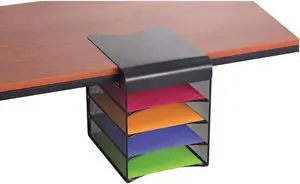 Safco 3242BL Onyx Hanging Organizer, Solid Top Horizontal, 12 1/3 X 12 X 10, Black