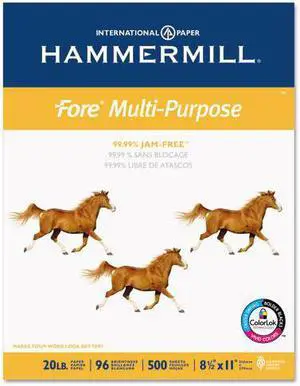 Hammermill Fore MP Multipurpose Paper 96 Brightness 20lb 8-1/2x11 White 5000