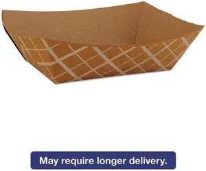 Southern Champion Paper Food Baskets Brown/White Check 1 lb Capacity 1000/Carton 0513