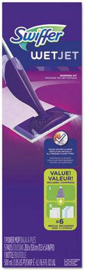 Procter & Gamble - 92811 - WetJet Mop Starter Kit, 46 Handle, Silver/Purple, 2/Carton