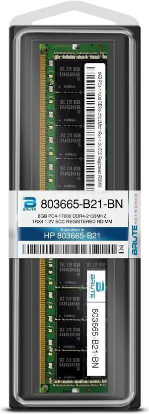 803665-B21 - HP Compatible 8GB PC4-17000 DDR4-2133Mhz 1Rx4 1.2v ECC Registered RDIMM