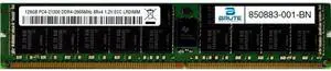 850883-001 - HP Compatible 128GB PC4-21300 DDR4-2666MHz 8Rx4 1.2V ECC LRDIMM 850883-001 - HP Compatible 128GB PC4-21300 DDR4-2666MHz 8Rx4 1.2V ECC LRDIMM