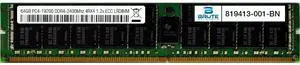 819413-001 - HP Compatible 64GB PC4-19200 DDR4-2400Mhz 4RX4 1.2v ECC LRDIMM 819413-001 - HP Compatible 64GB PC4-19200 DDR4-2400Mhz 4RX4 1.2v ECC LRDIMM