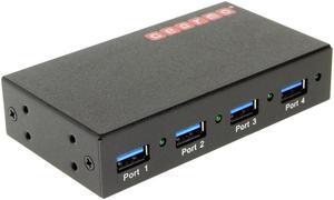 Gearmo USB 3.0 4 Port Metal Hub w/15KV ESD Protection & Mounting Brackets