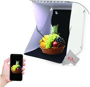 Portable Photo Studio LED Light Box Tent Mini Folding Photography Studio Softbox with 2 Colors Backdrops 2pc LED Strip
