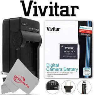 Vivitar VIV-CB-11LH Li-On Battery and Battery Charger for Canon NB-11L/NB-11LH