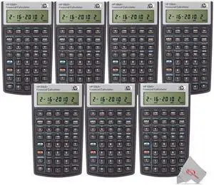 HP Seven Packs HP 10bII+ Financial Calculator Black