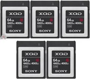Five Pcs Sony 64GB G Series XQD Memory Card
