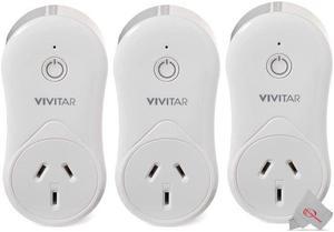 3x Vivitar Smart Home Wi-Fi Outlet + USB Port Compatible with Alexa and Google Home - No Hub Required