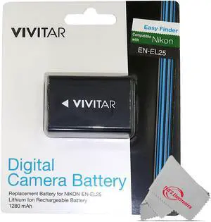 Vivitar EN-EL25 Replacement Lithium-Ion Rechargeable Battery 1500 mAh for Nikon Z50 ZFC