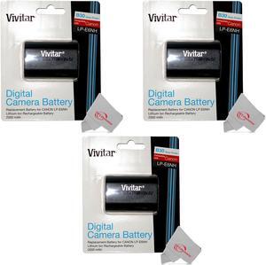 3x Vivitar CBE6NH Canon LP-E6NH Replacement Battery for EOS 90D 80D R R6 R6 5D Mark IV 6D 7D 70D 60D 60Da