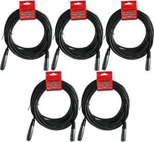 5x Sturkture XLR Microphone Cable Male to Female 6Ft Fully Balanced Premium Microphone Cable