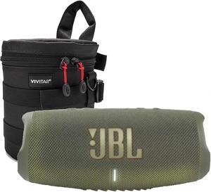 JBL Charge 5 Portable Bluetooth Speaker Green with Vivitar Premium speaker Case