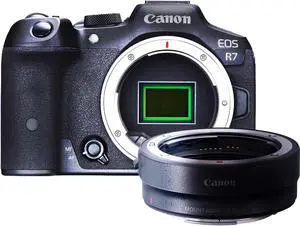 Canon EOS R7 32.5MP Mirrorless Camera with Canon Mount Adapter EF-EOS R Canon EOS R7 32.5MP Mirrorless Camera with Canon Mount Adapter EF-EOS R