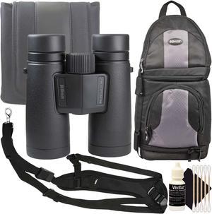 Nikon 10x42 Monarch M7 Waterproof Roof Prism Binoculars and Vivitar SLING1 Padded Hands Free Strap w 1420 Thread Kit