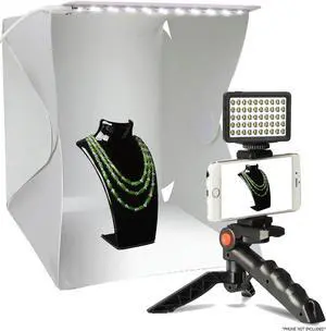 Vivitar Pistol Grip Tripod + LED Video Light & Lightbox For Simple Product Photography