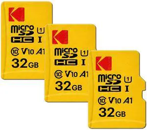Kodak 32GB Premium Performance microSDHC Memory Card Class 10 UHS-I U1 V10 A1 with SD Adapter - 3-Pack Kodak 32GB Premium Performance microSDHC Memory Card Class 10 UHS-I U1 V10 A1 with SD Adapter - 3-Pack