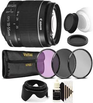 Canon EF-S 18-55mm f/3.5-5.6 IS II Lens and Accessory for Canon T6i T6 T6S