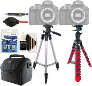 Tall and Flexible Tripod + Lens Pen + Dust Blower + Universal Screen Protector + Gadget Bag + 3pc Cleaning Kit