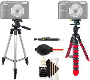 Tall Tripod + Flexible Tripod + Lens Pen + Dust Blower + 3pc Cleaning Kit