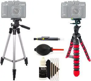 Tall Tripod + Flexible Tripod + Lens Pen + Dust Blower + 3pc Cleaning Kit