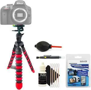 Flexible Tripod + Screen Protector + Lens Pen + Dust Blower + 3pc Cleaning Kit