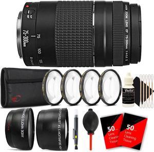 Canon EF 75-300mm f/4-5.6 III Lens  + 58mm Filters & Deluxe Accessory Kit for Canon EOS 750D 760D 650D 600D