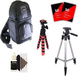 Tall Tripod, Flexible Tripod Backpack and More for Canon Eos Rebel 70D 80D T6 T6i T5 and All Digital Cameras