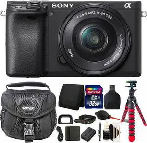 Sony Alpha a6400 Mirrorless Digital Camera (Black) w/ 16-50mm Lens and Bundle Kit