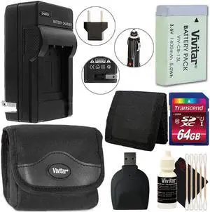 Vivitar Battery Charger + Vivitar NB-13L Replacement Battery for Canon NB-13L Battery Bundle for Canon PowerShot G5 X, G7 X, G7 X Mark II, G9 X, G9X Mark II, SX720 HS