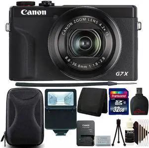 Canon PowerShot G7 X Mark III Digital Camera (Black) + 32GB Top Accessory Kit