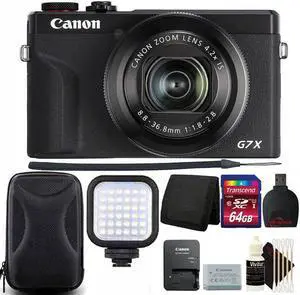 Canon PowerShot G7 X Mark III Digital Camera (Black) + 64GB Top Accessory Kit